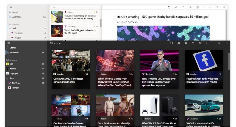 #App #RSS #GitHub📌 今天来介绍一个跨平台的桌面 RSS 阅读器 —— Fluent Reader