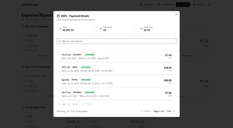 #Web #GitHub💰 开源的订阅管理项目 —— Subscription ManagementSubscription Management 是一个开源项目，旨在帮助用户轻松管理和追踪各种订阅服务的费用、续费和历史记录